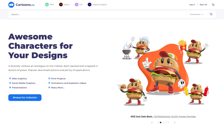 Image for Custom WordPress Theme Development + WooCommerce - Cartoons.co