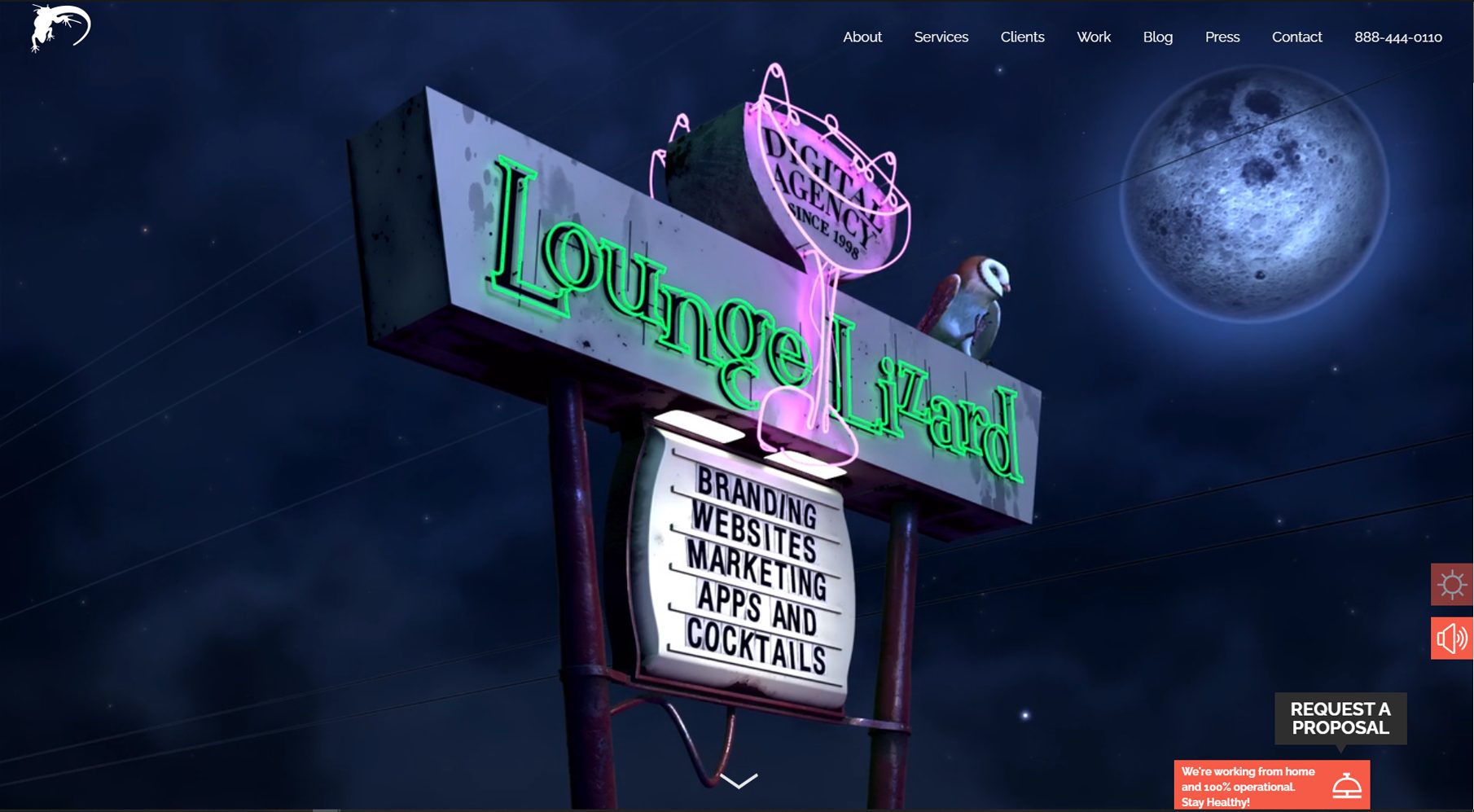 digital design agency website lounge lizard