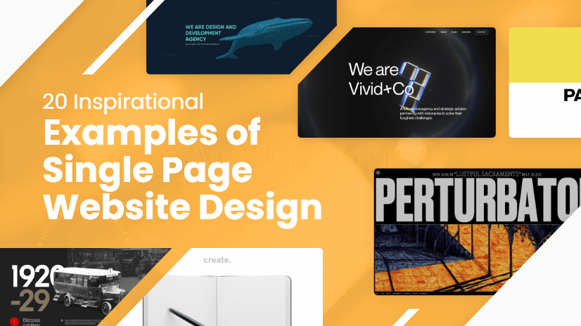 20 Real Life Inspirational Examples Of Single Page Website Design