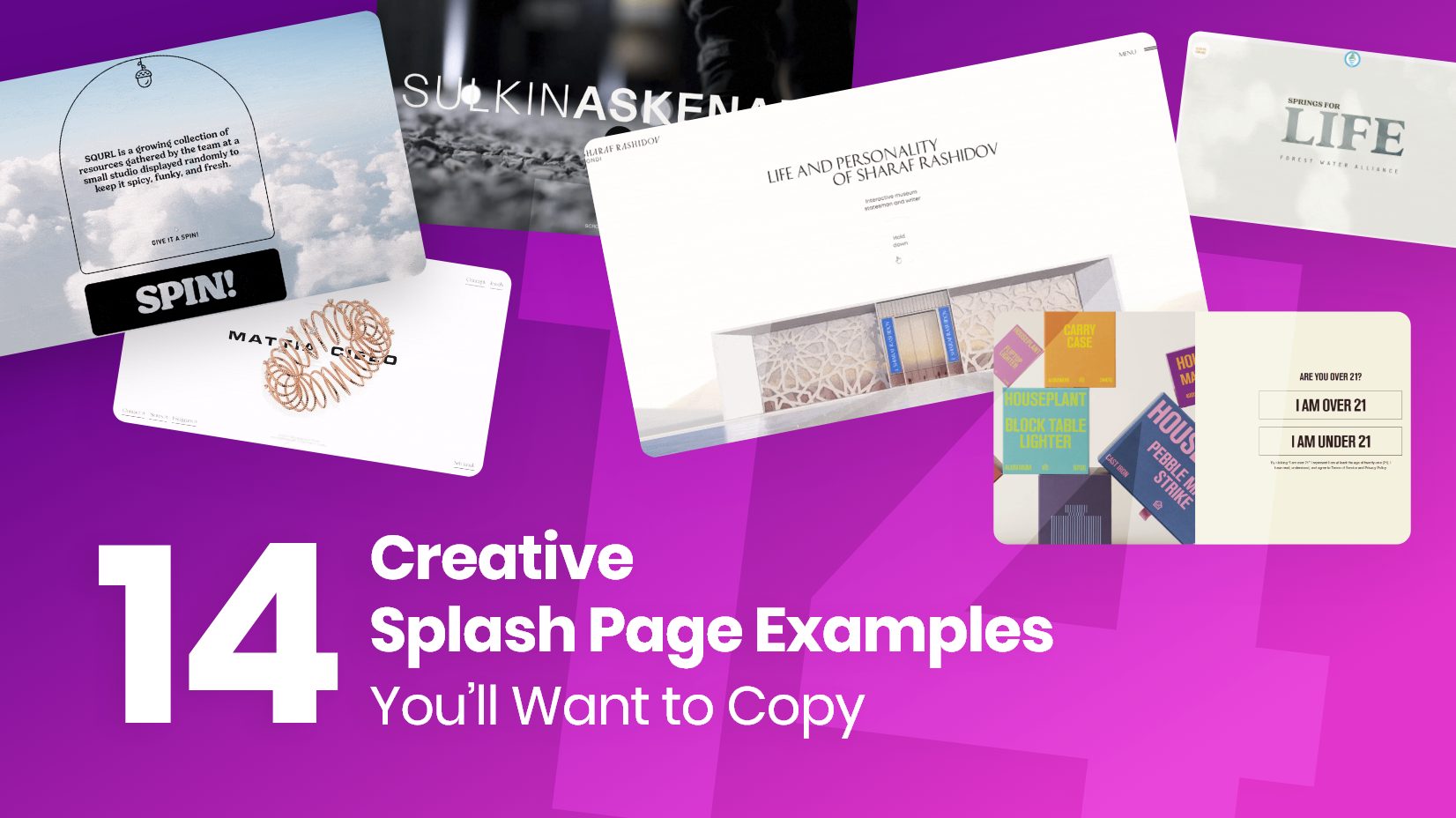 14 Creative Splash Page Examples You'll Want to Copy