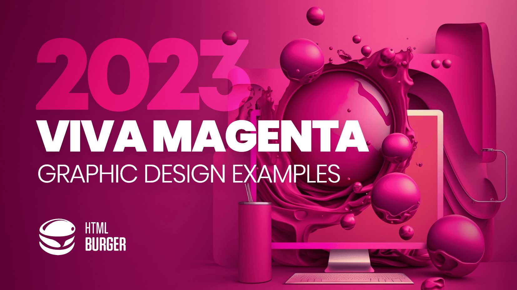 Color of the Year 2023: Viva Magenta Graphic Design Examples
