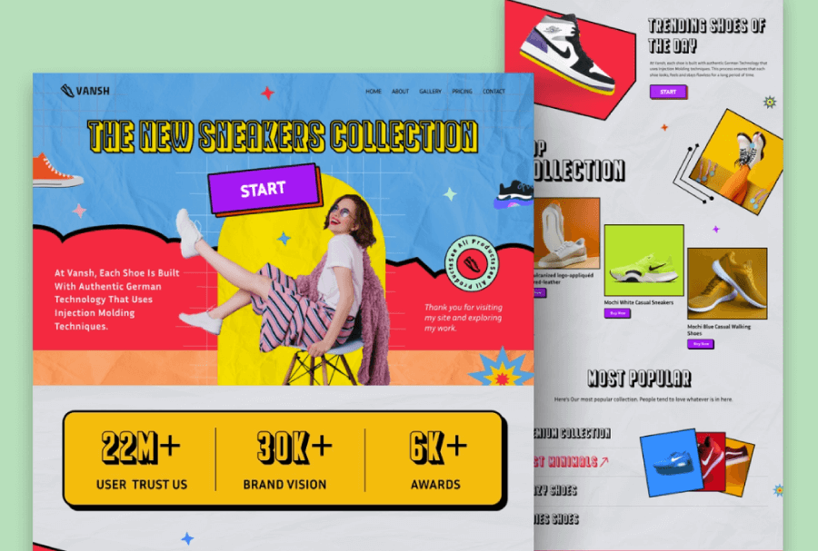 Colorful Website Design Inspiration: A-dam