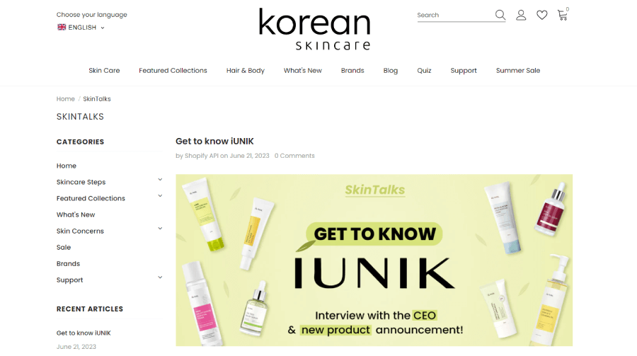 Shopify Blogs That Nail the Art of Blogging Korean Skincare Routine and Tips Blog