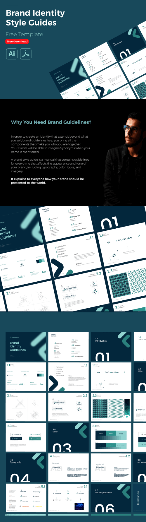 Free Brand identity guidelines template :: Behance