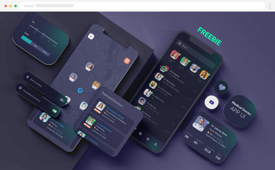 Mobile App Design Templates Doctor Finder App by A R Shakir
