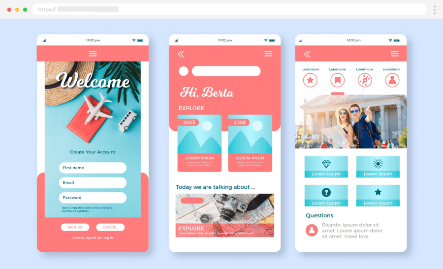 Free Travel Booking App Template