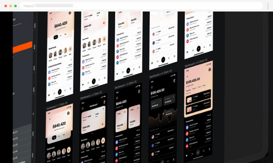 UI kit for Finance Mobile App Design Templates