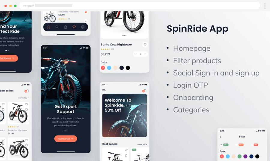 Mobile App Design Template for Figma
