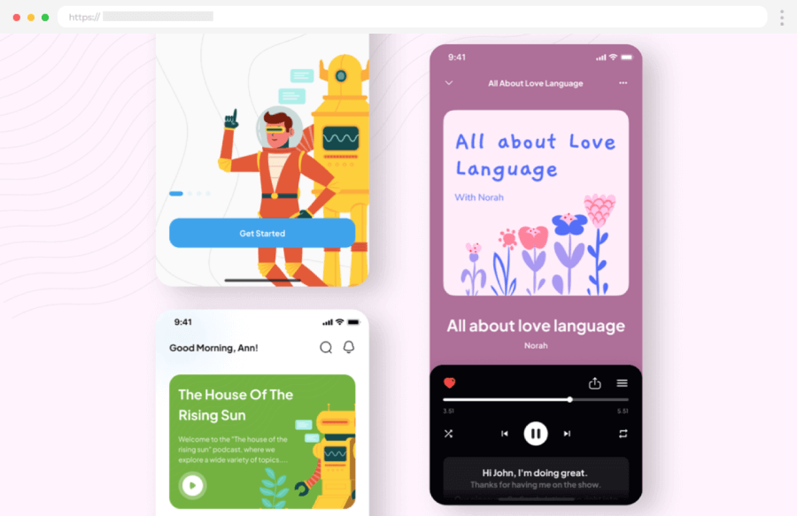 Wrapped Podcast Mobile App Template