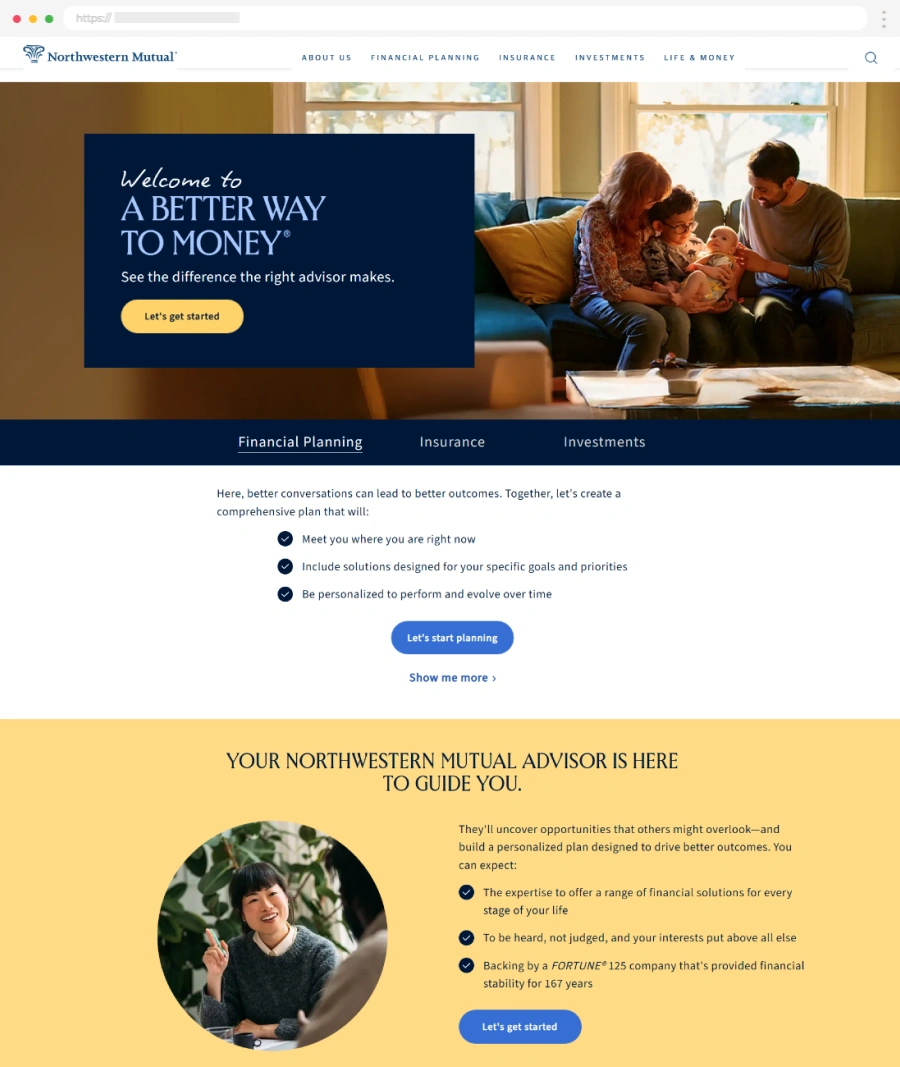 Finance Websites Example 06 Northwestern Mutual