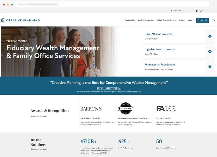 Finance Websites Example 07 Creative Planning
