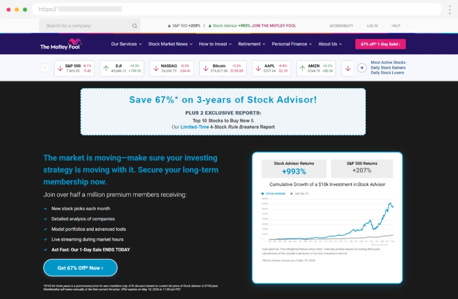 Finance Websites Example 09 Motley Fool
