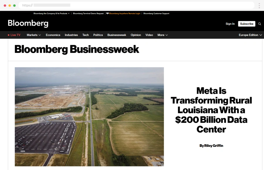 Finance Websites Example 13 Bloomberg
